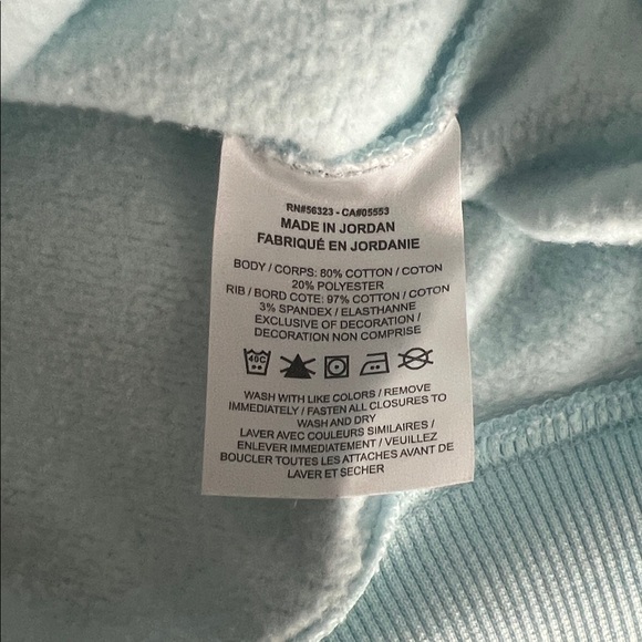 Nike Phoenix Cropped Ice Blue Half Zip Sweatshirt - Picture 5 of 5